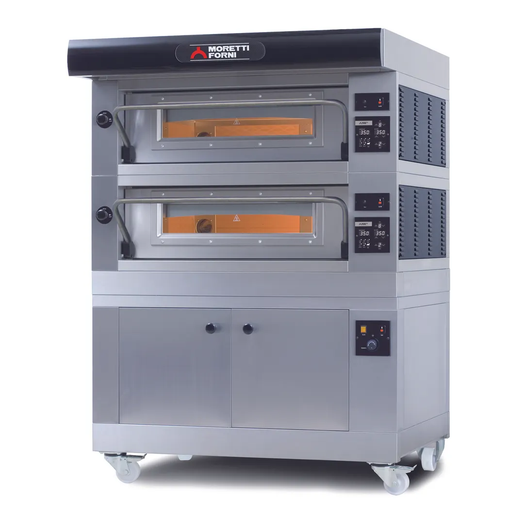 AMPTO AMALFI B2X 52" Electric Pizza Oven, Double Deck, (12) 12" or (4) 18" Pizza Capacity