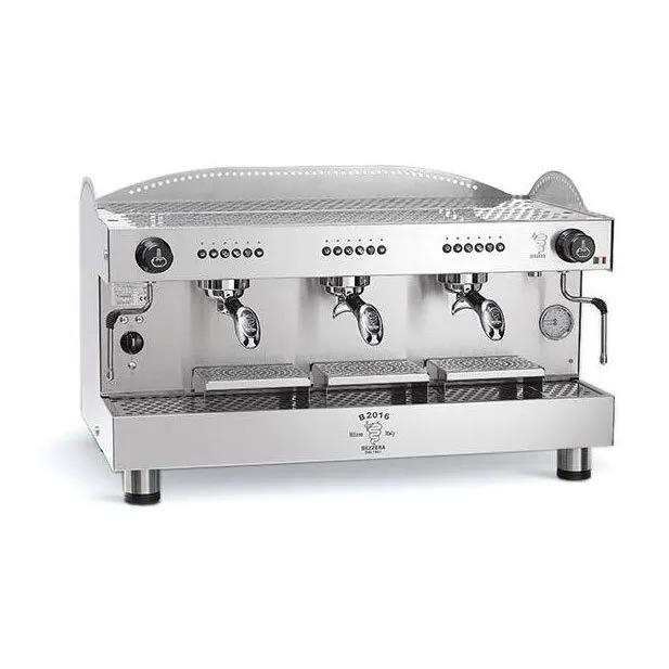 AMPTO B2016DE3IS7 Bezzera Espresso Cappuccino Machine w/ 3-Group, Automatic, 4.5-Gal. Boiler