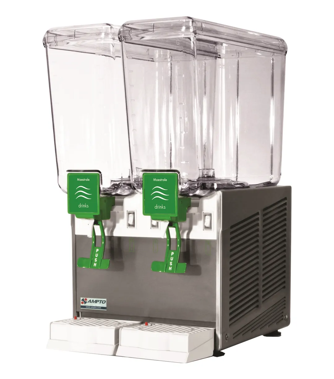 AMPTO C1256 Cold Beverage Dispenser, Double 3 Gal Bowl
