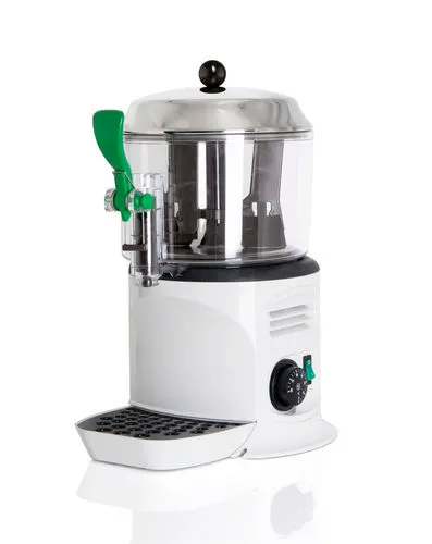 AMPTO CHOC5W Hot Chocolate Dispenser, White Color, 5-Liter Capacity