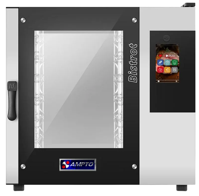 AMPTO BISTROT 6T Full Size 6 Pan Electric Combi Oven w/ Programmable Controls, Boilerless, 208/240V