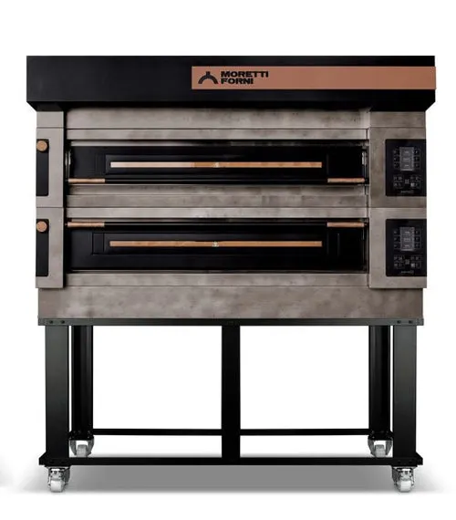 Moretti Forni ICON S120E2 48" Electric Pizza Deck Oven, 2‑Deck Stone, Dual Power Heat