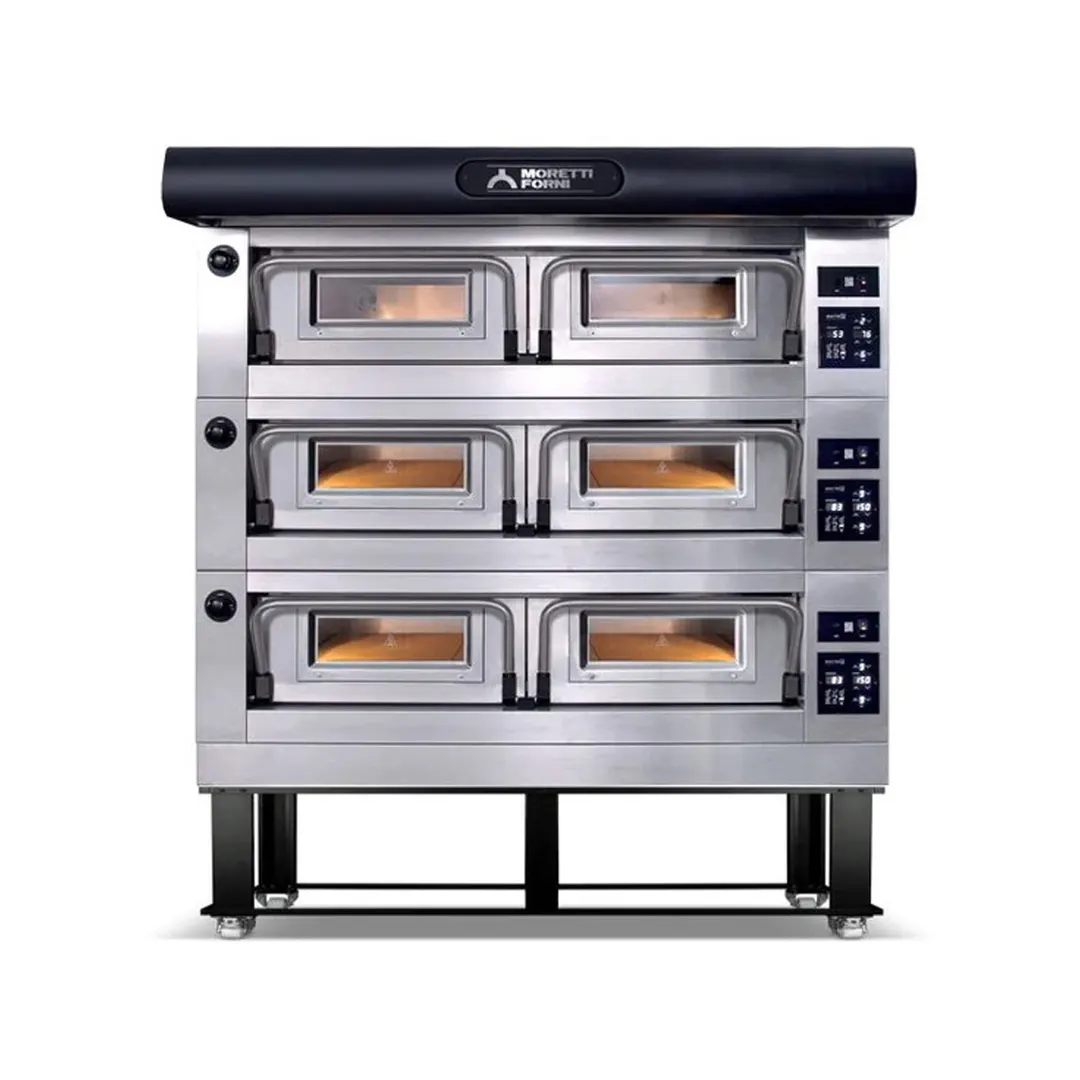 Moretti Forni P120E B3 49" Electric Pizza Deck Oven, 3-Deck Brick, Dual Heat,  208/240V