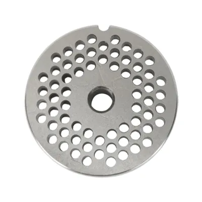 AMPTO RFAM035 Grinder Plate #32, 3/16” Hub, 4.5mm, Heavy Duty Meat Grinder Attachment Stainless Steel