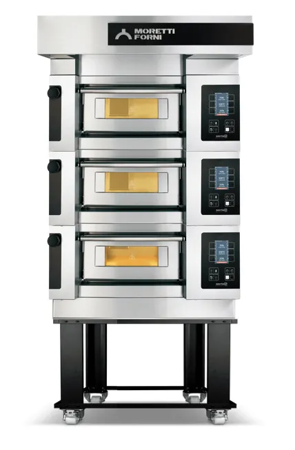 Moretti Forni S50E3 24" Electric Pizza Deck Oven, 3-Deck Brick, Dual-Power Heat