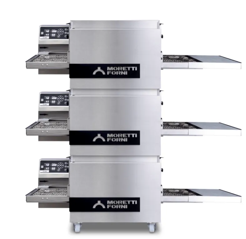 Moretti Forni T64EV3 48.5" Triple Deck Ventless Electric Conveyor Pizza Oven, 16" Belt, 208/240V