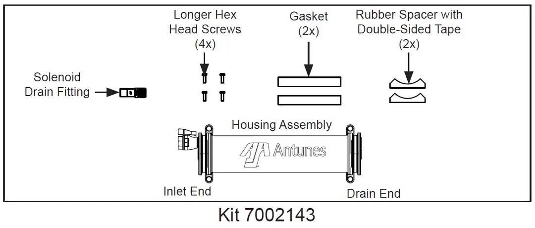 Antunes VZN ULTRAFILTER HOUSING KIT 7002143 for Multiple Applications Water Filtration System