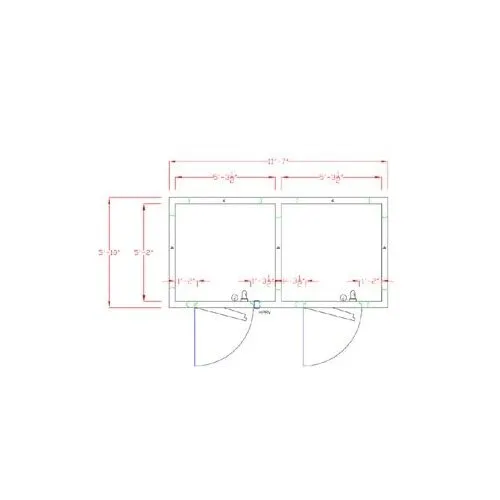 American Panel 6X12-I Indoor Walk-In Cooler/Freezer Combo, Self Contained, 6'/6' Split, Floorless Cooler