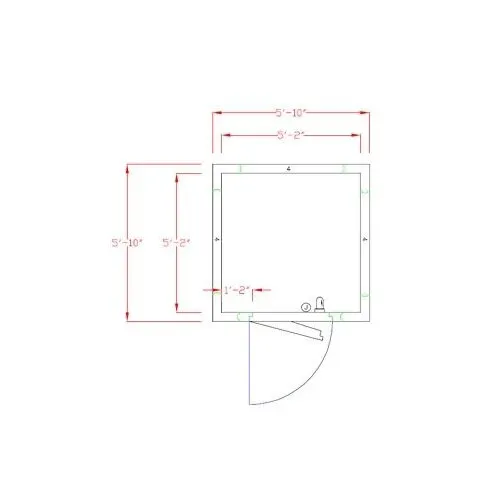American Panel 6X6C-O 6' X 6' Outdoor Walk-In Cooler, Floorless, Remote Refrigeration