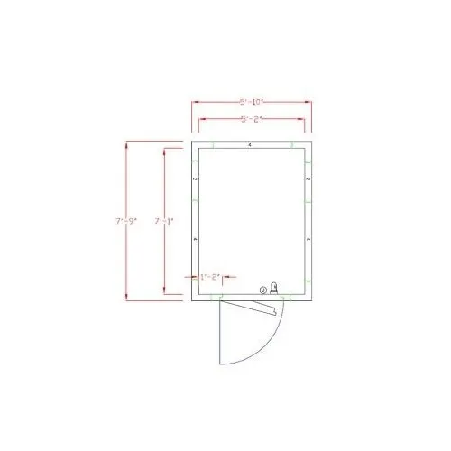 American Panel 6X8F-I 6' X 8' Indoor Walk-In Freezer w/ Floor, Self-Contained