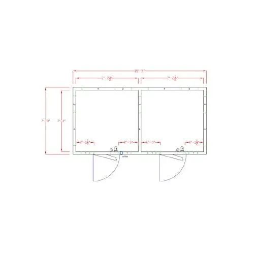 American Panel 8X16-I Indoor Walk-In Cooler/Freezer Combo, Self Contained, 8'/8' Split, Floorless Cooler