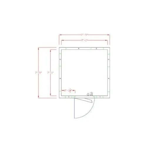 American Panel 8X8F-I 8' X 8' Indoor Walk-In Freezer w/ Floor, Self-Contained