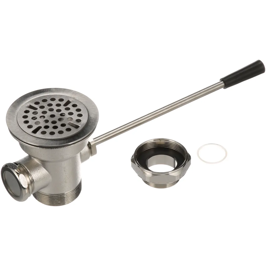 AllPoints 1001017 Lever / Twist Waste Drain, Male Connection - Stainless Steel Drain