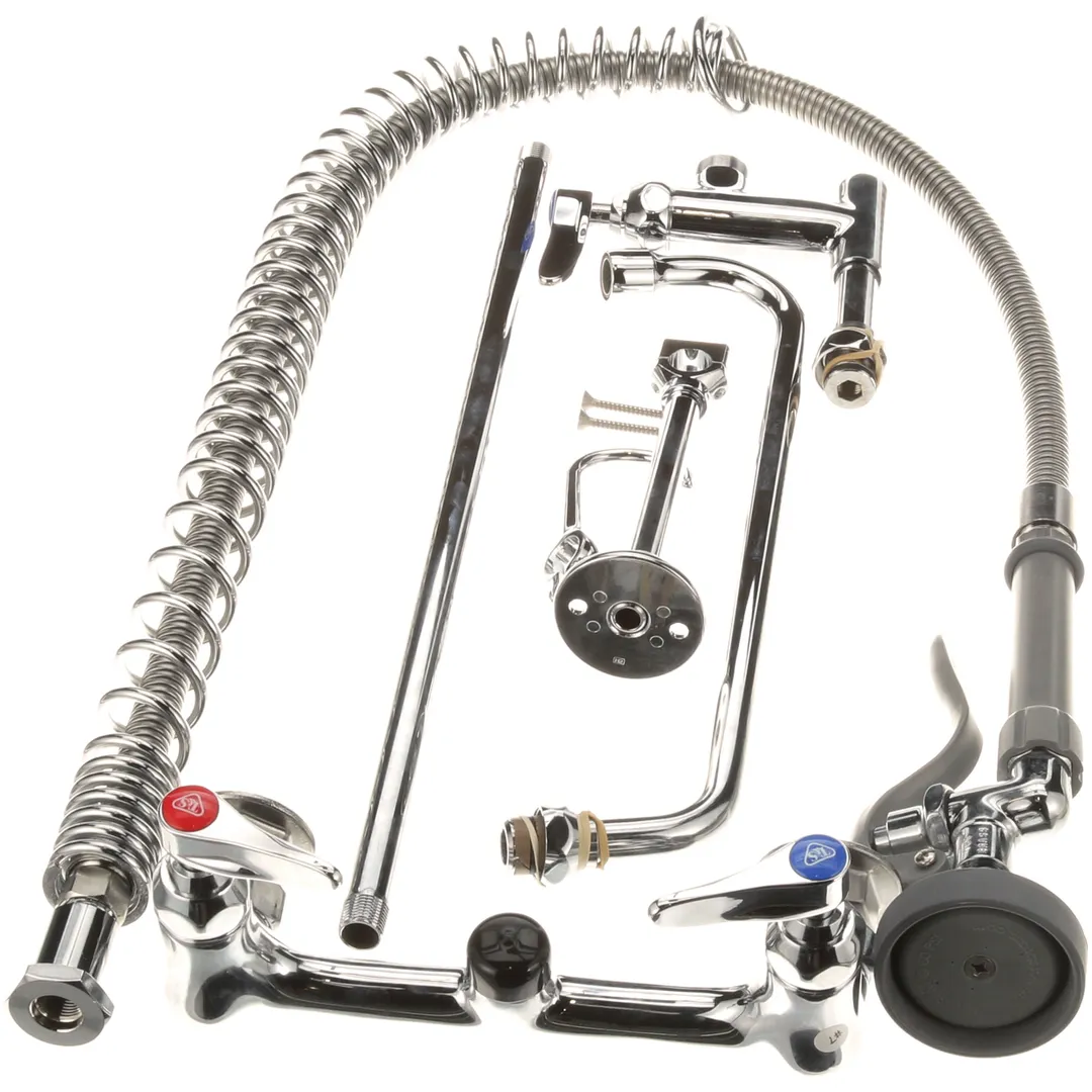 AllPoints 115153 Wall Mount EasyInstall Spring Action Pre-Rinse w/ 12" Add-On Nozzle