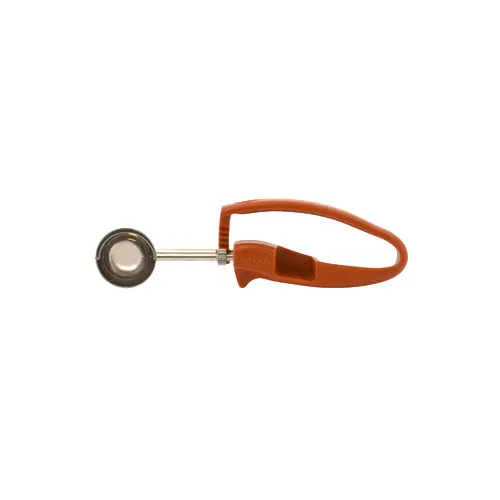 AllPoints 1371360 Zeroll Disher – Size #50, 0.65 Oz, Stainless Steel Bowl, Rust Plastic Handle