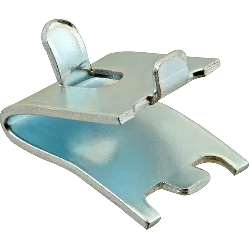 AllPoints 1481201 Pilaster Clip with Tab, Zinc Plated Steel, 2" Length, Sold Per Pack
