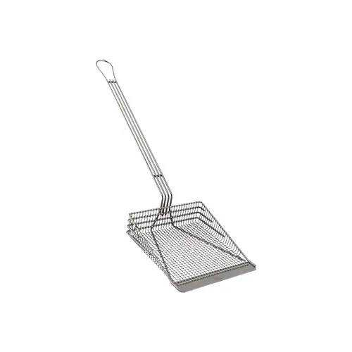 AllPoints 163227 Scoop and Skimmer, 8" x 8" Mesh Bowl, 15½" Nickel‑Plated Handle, 1/4" Mesh, 23"