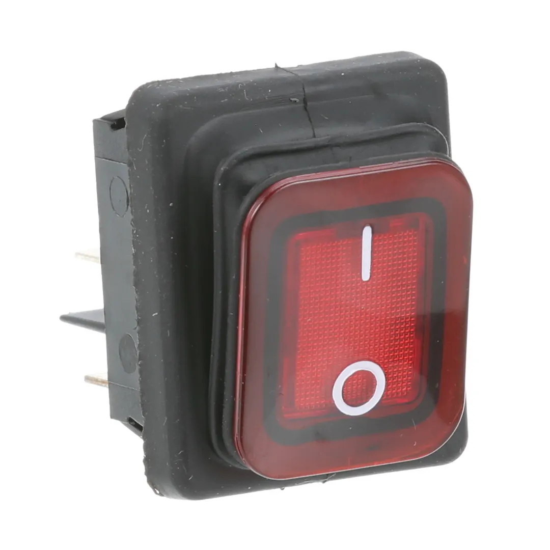 AllPoints 2031148 Switch, Power, Color: Black | Red Lens, Material: Plastic