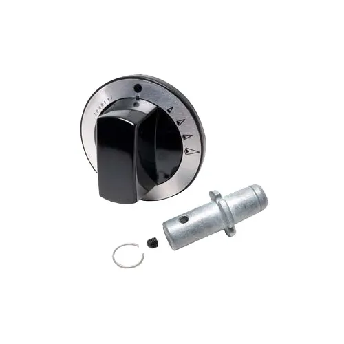 AllPoints 221234 Open Burner Knob Assembly, .35"D-Stem, with Shaft, Set Screw