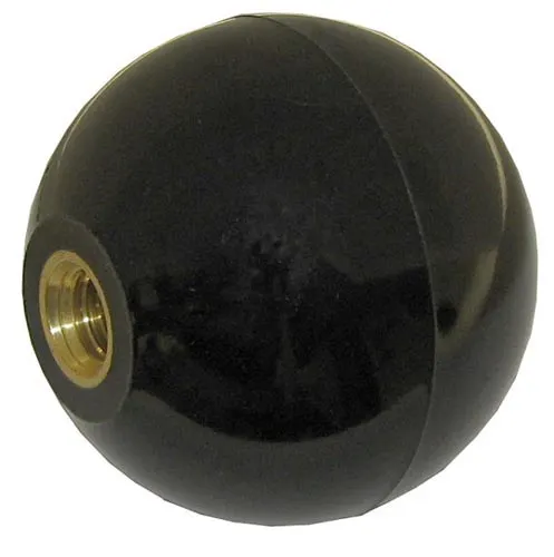 AllPoints 221324 Damper Knob, 1-3/4" Dia, Mount 3/8"-16 Brass Insert