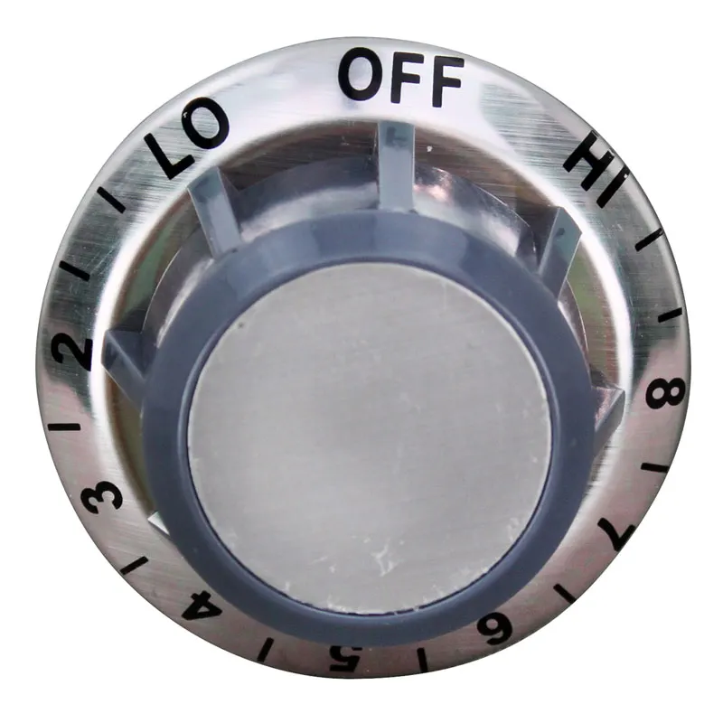 AllPoints 221658 Thermostat Knob, 2-1/2" Dia, Off, Lo, 2-7, Hi, Preheat