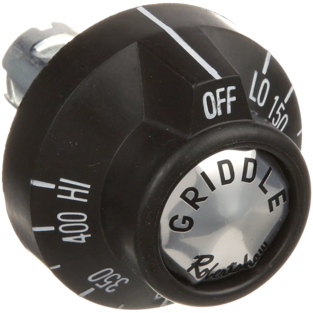 AllPoints 224457 Bj Knob, Lo-400F, 1-15/16" Dia, Black, Notch Up