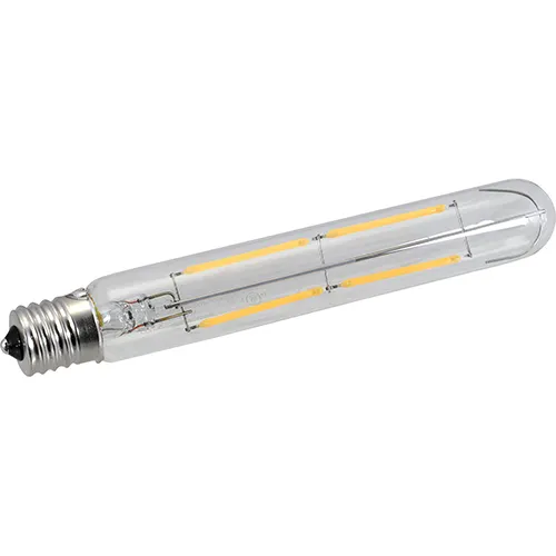 AllPoints 2321145 LED T-6 Refrigerator Bulb, 5-1/2" x 3/4" E17 Base, Lens, -4°F to 140°F, 120V 4W