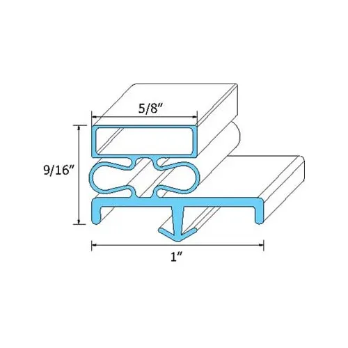 AllPoints 25340 Refrigerator Magnetic Door Gasket, 22-1/2" x 25-1/2"