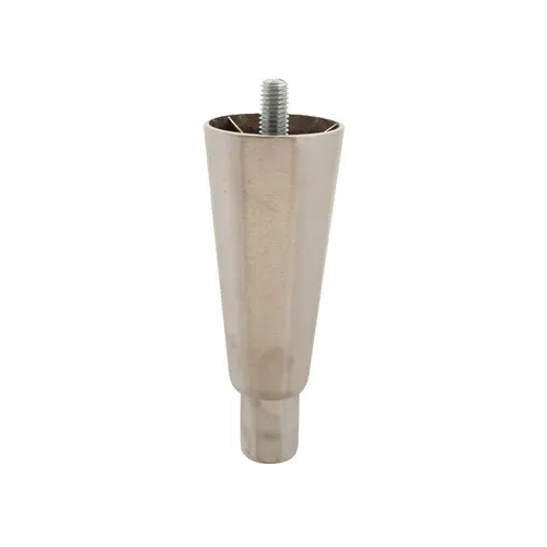 AllPoints 262437 2-3/8" Equipment Leg, 6" Height, Stainless Steel, Satin Nickel Finish