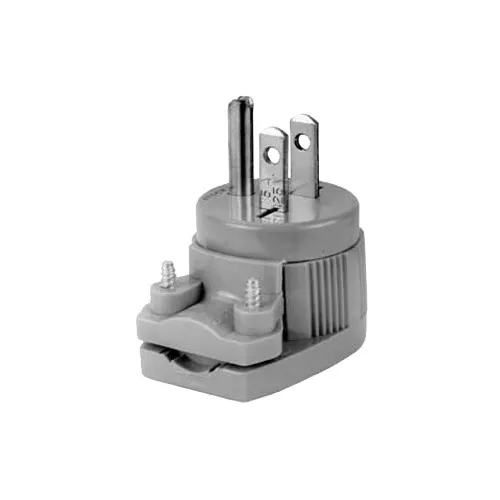 AllPoints 381269 Angle Plug, Nema 5-15P, 4 Way Mounting, Plastic, 125V, 15 Amp