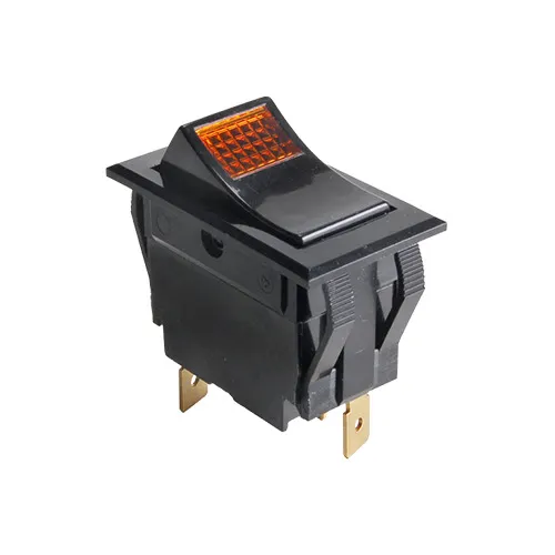 AllPoints 421217 Coffee Machine Switch, On/Off, Amber Light, Black, 1-Piece, Durable Plastic
