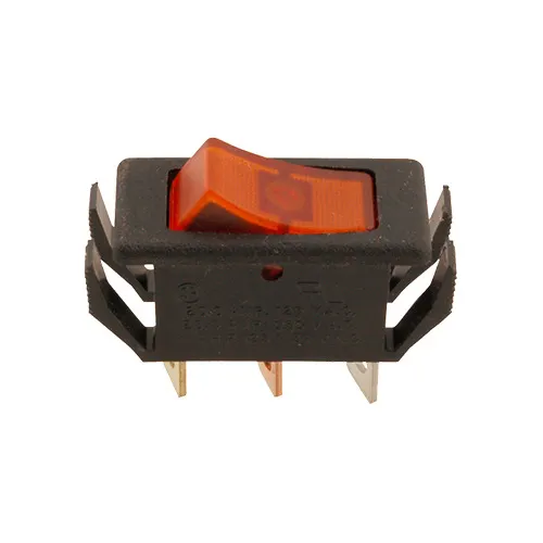 AllPoints 421274 Motor Switch, On/On, Spdt, Amber Lens, Plastic, 125/250V
