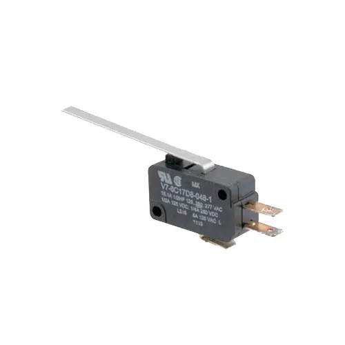 AllPoints 421290 Micro Switch, 3/16" Tab Terminals, Black, Plastic, 125/250V