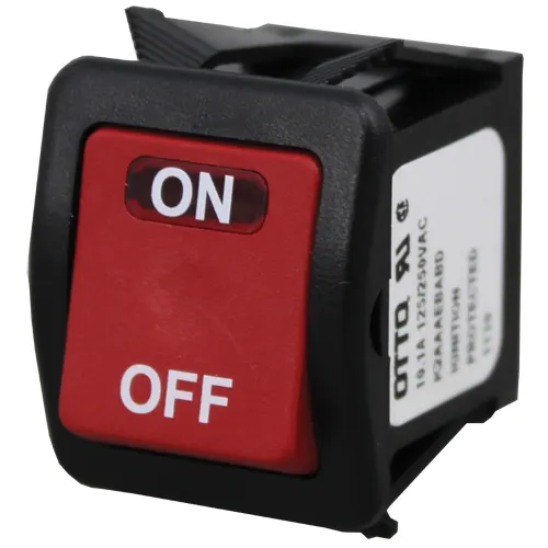 AllPoints 421979 Power Switch, On/Off - Red Rocker with Red Light (Apw some models Vulcan Griddle)