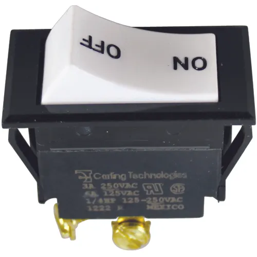 AllPoints 422095 Rocker Switch, Black Body, White Rocker with On/Off Print
