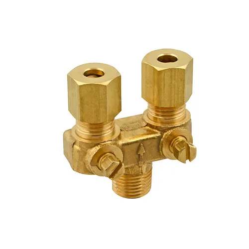 AllPoints 521061 Double Pilot Valve, 1/8" Npt Inlet, 3/16" Compression Outlet