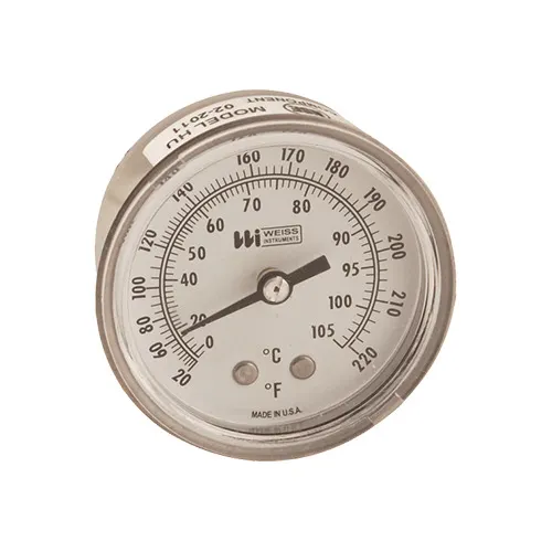 AllPoints 621069 Thermometer, 20°F‑220°F Range, Dial Display, Min 20°F Max 220°F, Metal Body - 1/Each