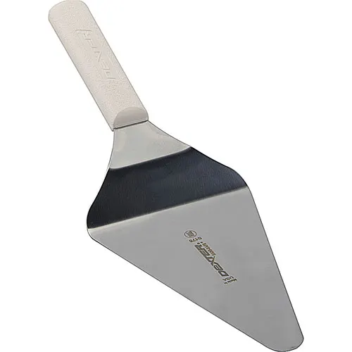 AllPoints DEXS176PCP Pizza Server - 14" x 6" x 5" Steel Blade, White Plastic Handle, Edge, USA