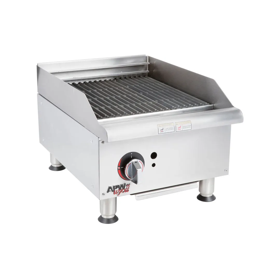 APW Wyott GCB-18S 18" Countertop Gas Radiant Charbroiler w/ (1) Burner, 30.000 BTU