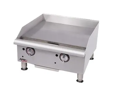 APW Wyott GGM-48S 48" Countertop Gas Griddle with Manual Controls, 3/4" Steel Plate, 80.000 BTU