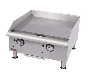 APW Wyott GGT-18S 18" Countertop Gas Griddle with Thermostatic Controls, 3/4" Steel Plate, 20.000 BTU