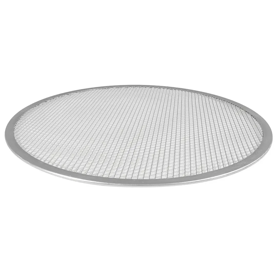 Winco APZS-12 Seamless 12" Aluminum Mesh Pizza Screen - Round 