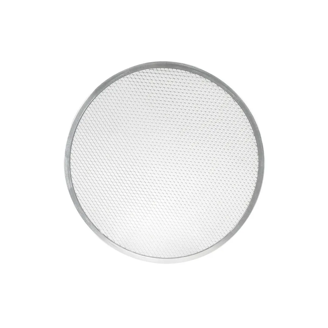 Winco APZS-12 Seamless 12" Aluminum Mesh Pizza Screen - Round 