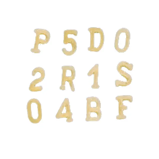 Arcobaleno AEX50#339 Extruder Die, 7.5Mm, Alphabet & Numbers
