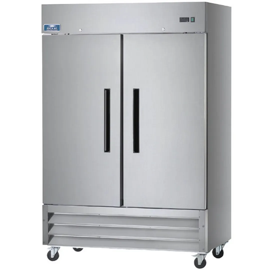 Arctic Air AF49 54" 2-Solid Door Reach-In Freezer, Bottom Mounted, 49 cu. ft., Stainless Steel Front
