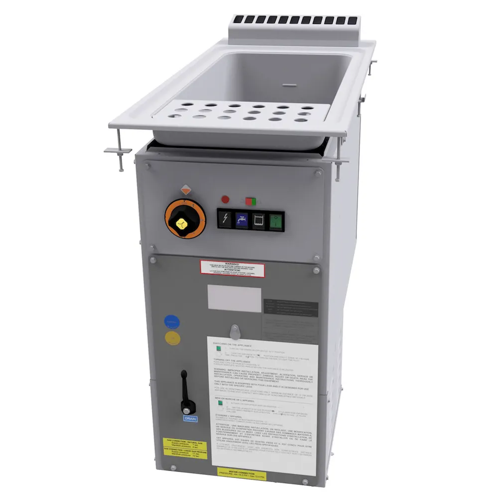 Arcobaleno AGDA35 11 Gallon Drop-In Gas Pasta Cooker w/ Automatic Water Fill, 47.600 BTU