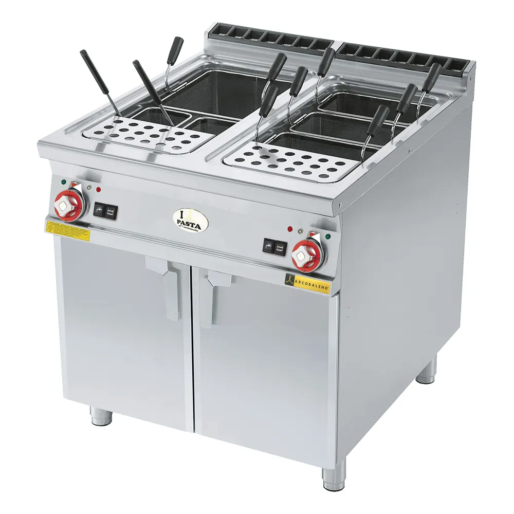 Arcobaleno APCA35D 22 Gallon Double Tank Electric Pasta Cooker w/ Automatic Water Fill, 230V