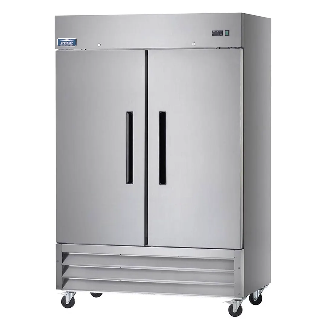 Arctic Air AR49 54" 2-Section Reach-In Refrigerator w/ 2 Solid Door, Bottom Mounted, Stainless Steel, 49 cu. ft.