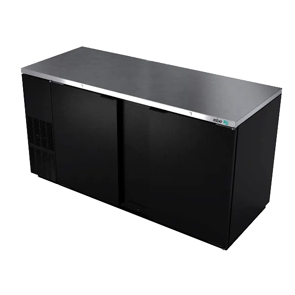Asber ABBC-68 Back Bar Cooler with 2 Solid Door - 69-1/2"W x 28-5/8"D x 36-7/8"