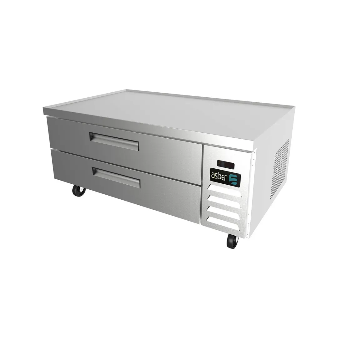 Asber ACBR-52 53" 2 Drawers Refrigerated Chef Base w/ (4) 12" x 20" Pan Capacity
